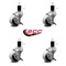 Service Caster 2 Inch Thermoplastic Wheel 1-3/4 Inch Expanding Stem Caster with Brakes, 4PK SCC-EX05S210-TPRS-SLB-134-4 - alternate 2